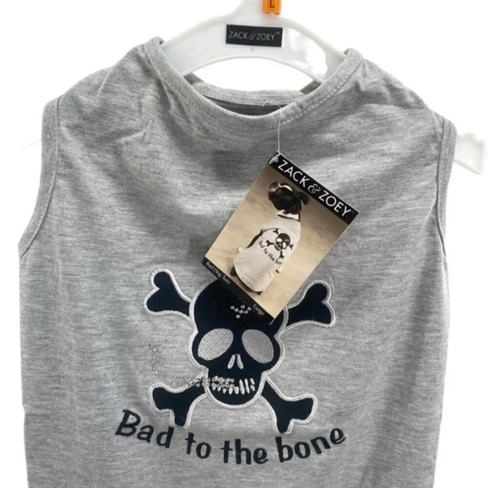 Zack & Zoey Skull Rhinestone Dog Tee Shirt